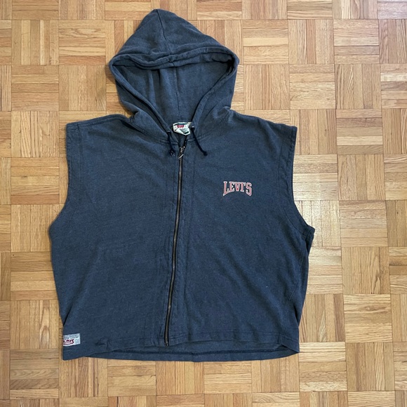 Vintage Levi No Sleeve Sweatshirt - Picture 3 of 3